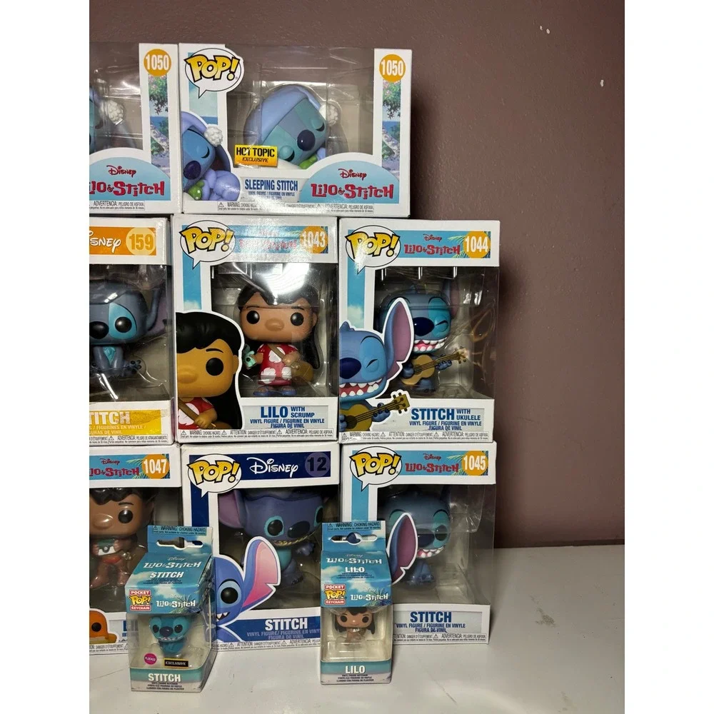 Lilo & Stitch Funko Pop Lot Hot Topic Exclusive Sleeping Stitch Lilo Angel